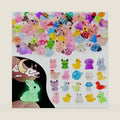 200 pcs Luminous Mini Resin Animals Many Styles Variety Tiny Animals Figures Miniature Little Small Animal Figurines Bulk for Micro Fairy Garden Landscape Accessories Hide Crafts Decor Aquarium