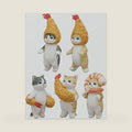 Mofusand Fried Shrimp Cat Blind Box - 1 of 5 Collectable Figurines - Fun, Versatile Decoration for Cat Enthusiasts