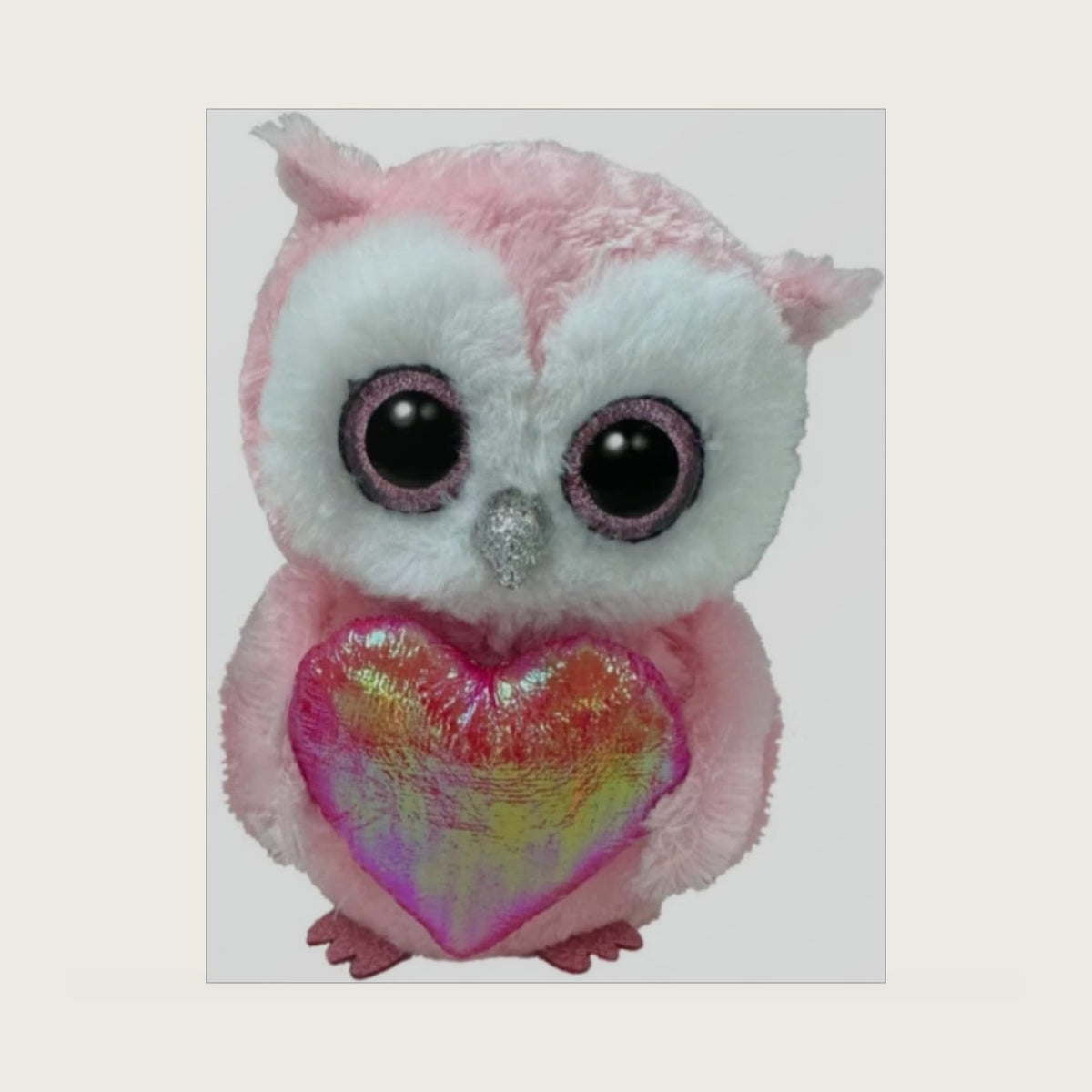 Beanie Boo Whisper the Owl with Heart for Valentines 2026-6"