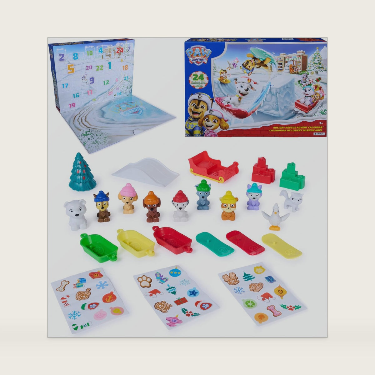 Paw Patrol 2026 Holiday Rescue Advent Calendar Toy Figures Playset