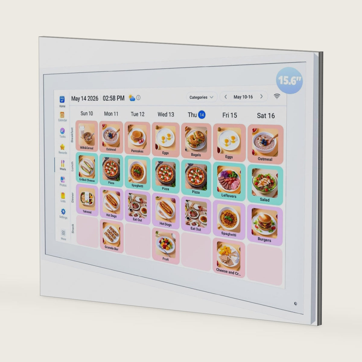 15.6" Digital Calendar, Smart Family Planner with Chore Chart