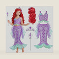 G.C Mermaid Costume for Girls 3-7, Halloween Costumes for Kids Girls