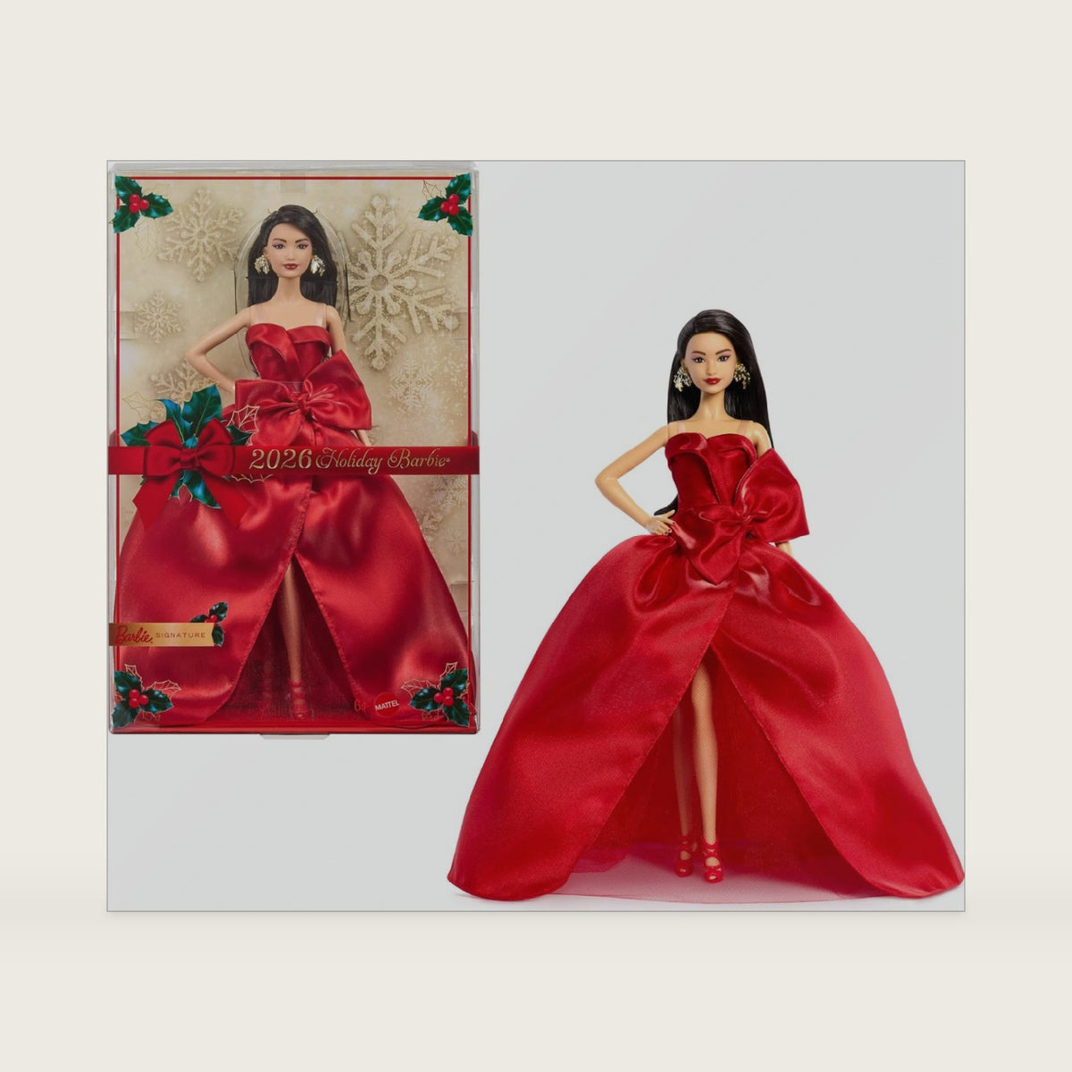 Barbie Signature 2026 Holiday Doll, Dark Brown Hair