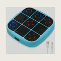 KOQQQ Rechargeable Tic-Tac-Toe Bolt Game, Upgraded 4-in-1 Handheld Puzzle Console, Electronic Educational Memory Game, Portable Travel Car Ride Board Games for Kids Adults (Blue)