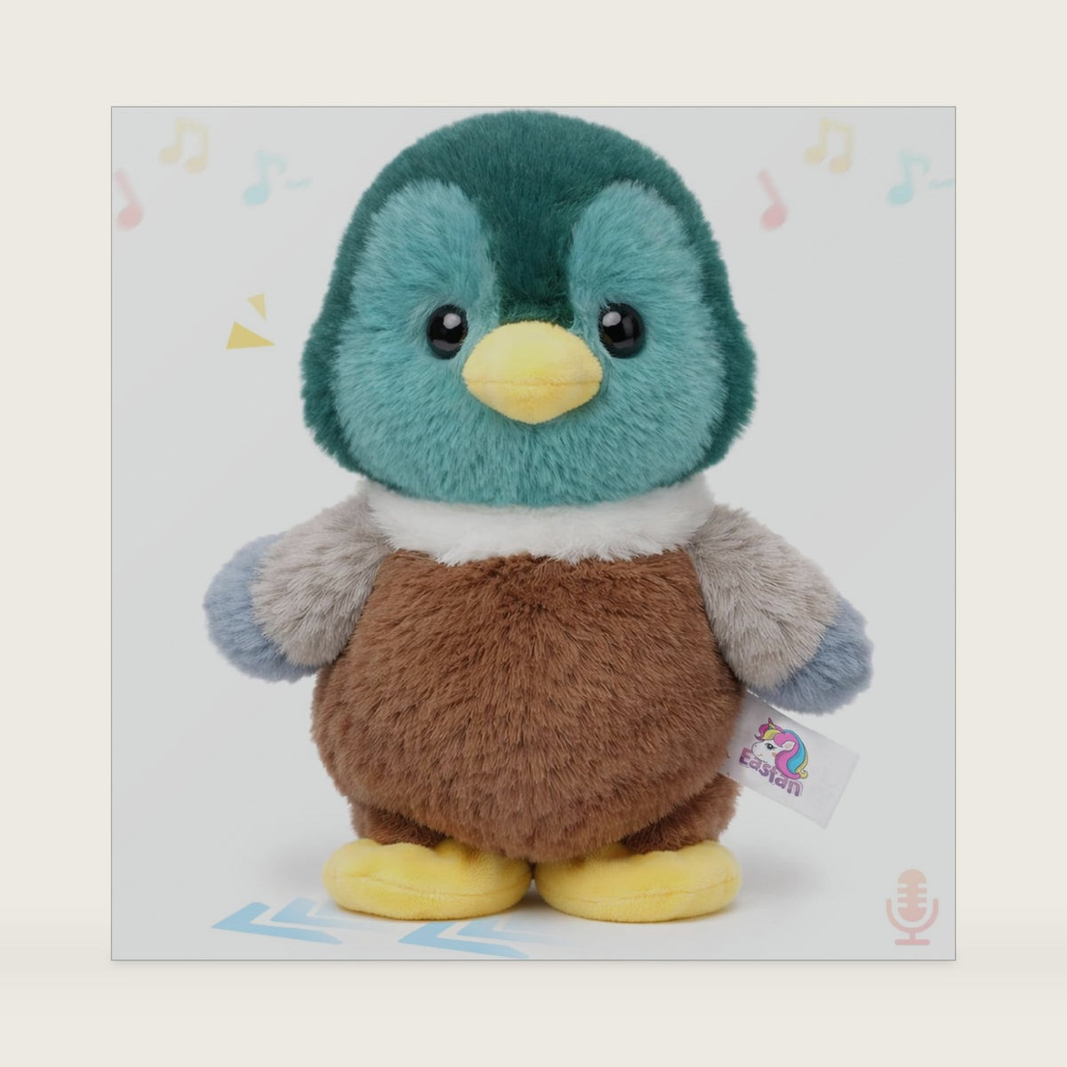 Easfan 9" Talking Mallard Stuffed Animal Repeat What You Say Toy for Kids