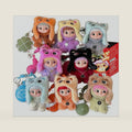 Plush Blind Box, Cute WAKUKU On A Roll Series 1PC Soft Stuffed Mystery Box Keychain, Kawaii Vinyl Plush Bag Charms Collectible for Birthday Christmas Party Decor(1Pcs Random Box)