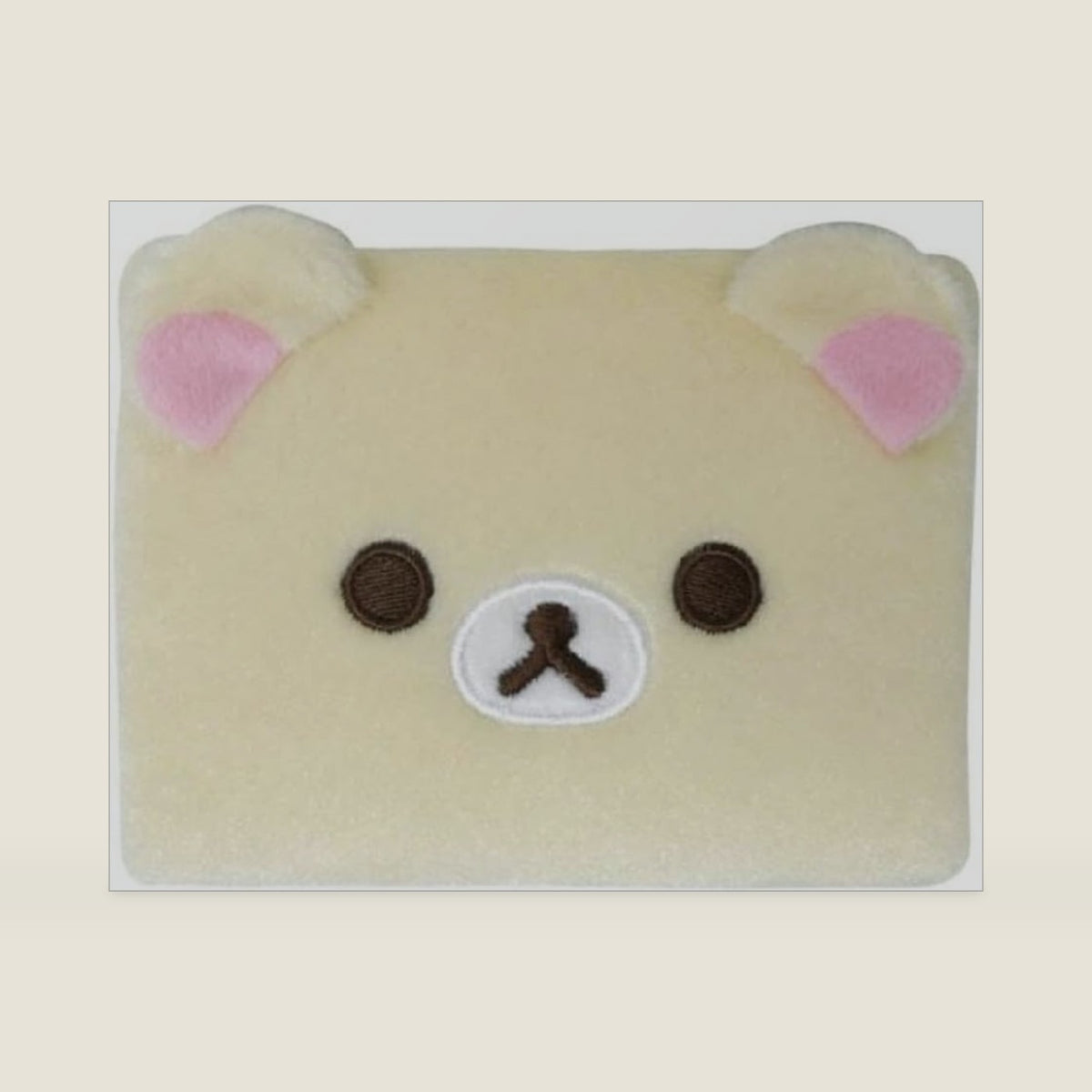 K Company Rilakkuma Fluffy Multi Case Korilakkuma RK-FWM-CR H 3.9 x W 5.1 inches (10 x 13 cm)