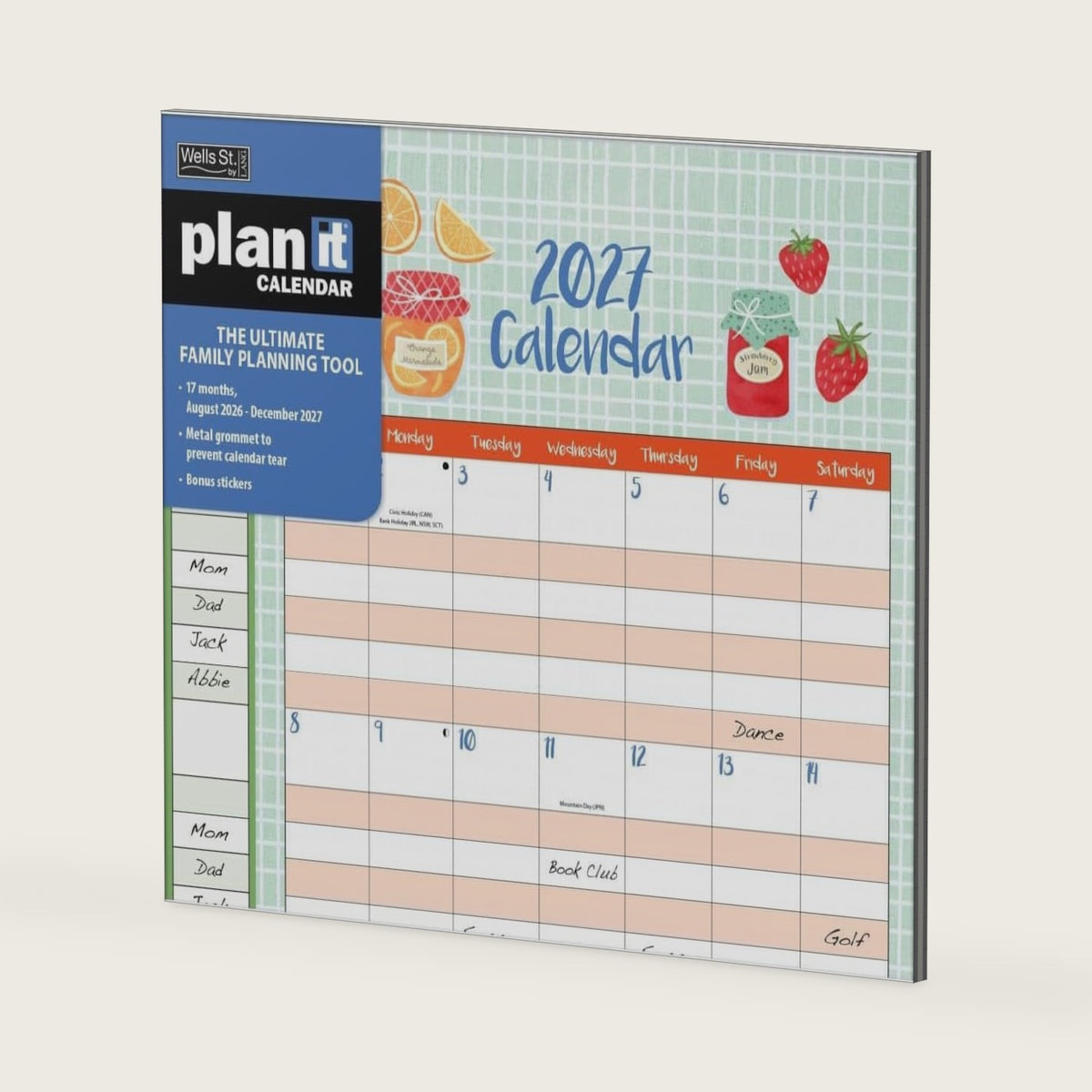 Family 2027 Plan It Wall Calendar by Paula Joerling.