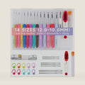 Bofoho 14 Sizes Ergonomic Crochet Hooks Set, 2mm(B)-10mm(N)