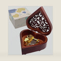 Labyrinth-As The World Falls Down Music Box, Heart Shaped Vintage Hollow Out Wood Mechanism YunSheng Movement Wind Up Musical Box Gifts for Birthday Mother's Day Valentine's Day