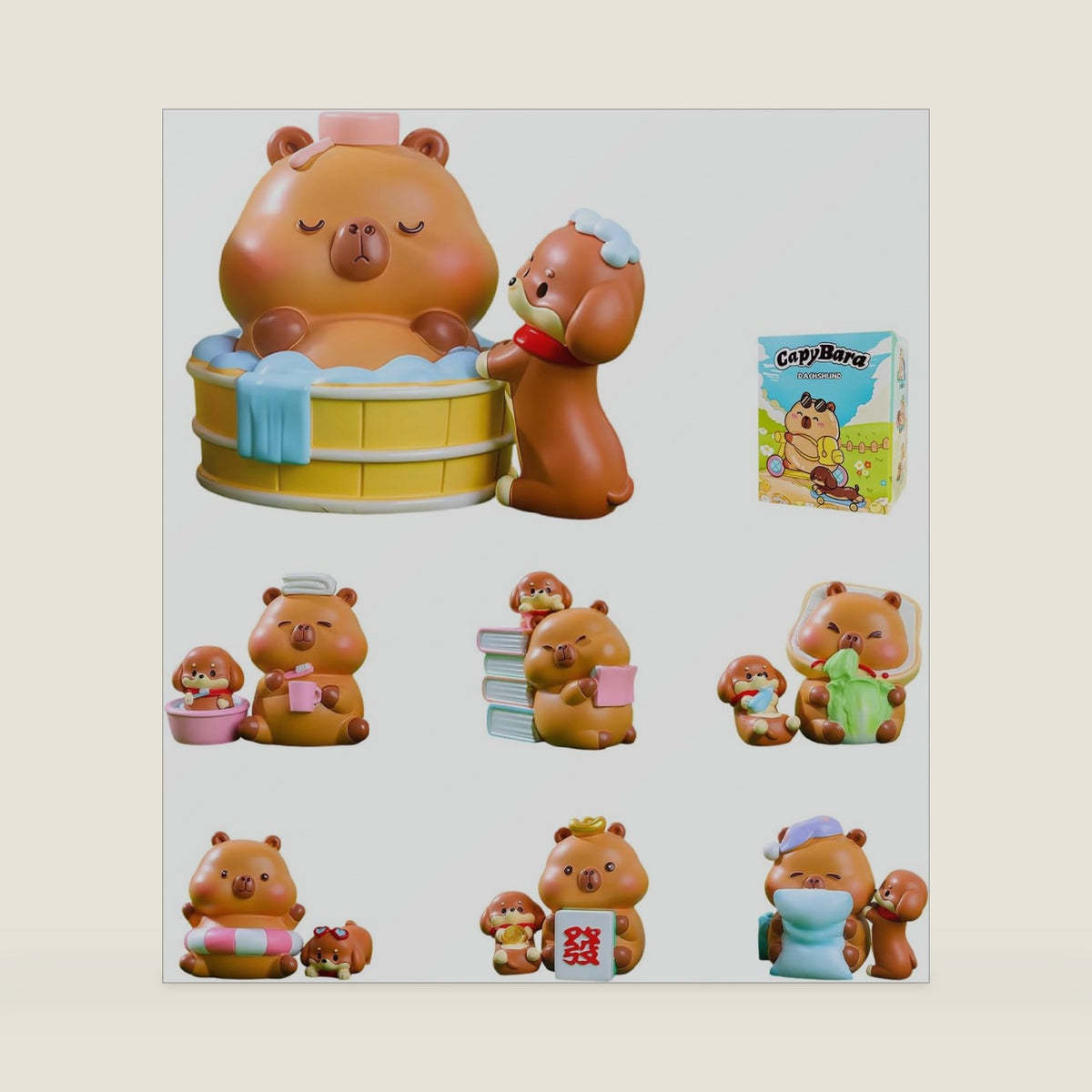 Capybara and Dachshund Friends Series Blind Box Figures