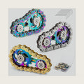 3 Pcs Metal Bike Chain Fidget Spinner Toy with Storage Box, Cool Gadgets Colorful Fidget Toys Desk Finger Sensory Gift for ADHD Anxiety Stress Relief Items Stocking Stuffers