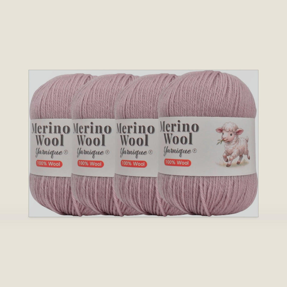 100% Australian Merino Wool Yarn | Size 2 Fine Sport | 4 Balls 200g – 656 Yds | Soft for Knitting & Crochet (04 Dusty Rose)