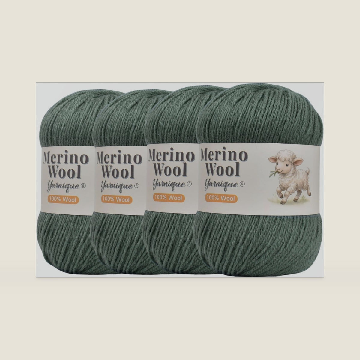100% Australian Merino Wool Yarn | Size 2 Fine Sport | 4 Balls 200g – 656 Yds | Soft for Knitting & Crochet (11 Forest Sage)