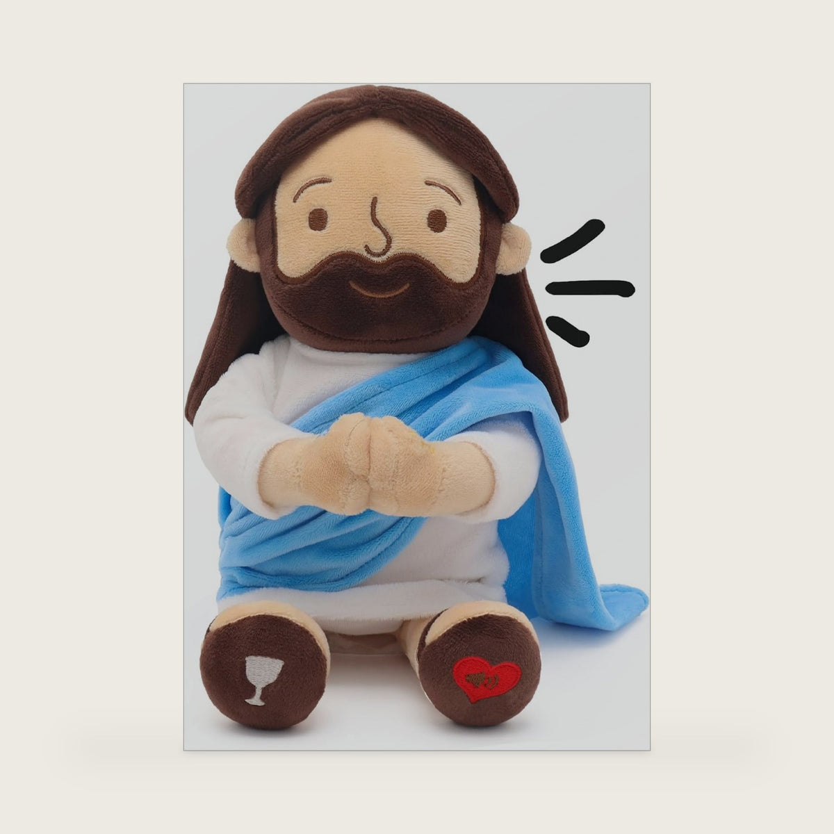 13"Praying Jesus Interactive Music Plush Toy Baptism Speaking Stuffed Doll