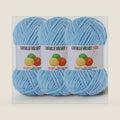 3 * 100g/3.5oz Fluffy Chenille Yarn for Crocheting, Chunky Velvet Yarn for Crochet Amigurumi, Used for Making Baby Yarns Blanket, Clothes, Pattern Knitting Creations (Bule)