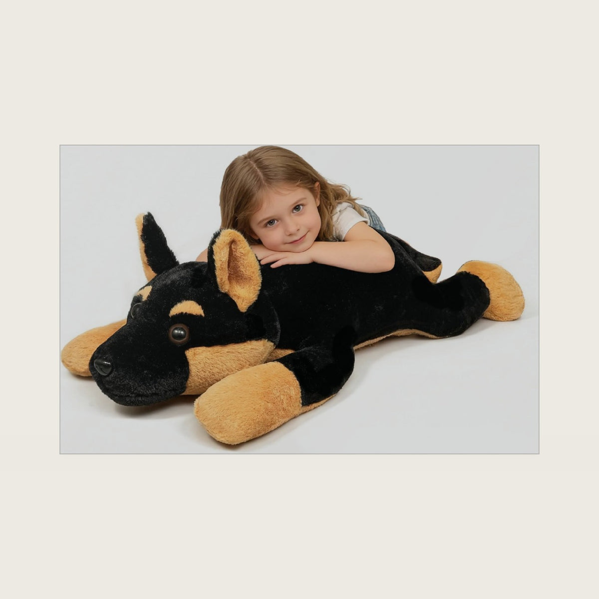Giant German Shepherd Dog Stuffed Animal, 39 inch Big Stuffed Animal, Large Dog Cute Plush for Kids Boys Girls Birthday Gifts (German Shepherd Dog)