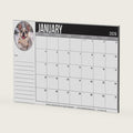 2026 French Bulldog Desktop Calendar - Large 19"x13" Monthly Desk Calendar with Cute Dog Photography, Notes and Holidays