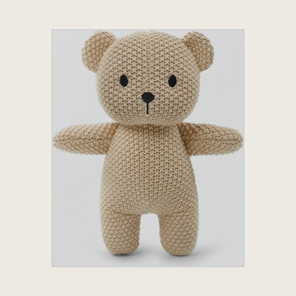 Cute Knitted bear stuffed animals, baby Crochet Stuffed Animal and soft toys. Cute small animal dolls, 10 inch teddy bear plush toy, soft toys for babies, boys and girls birthday Christmas