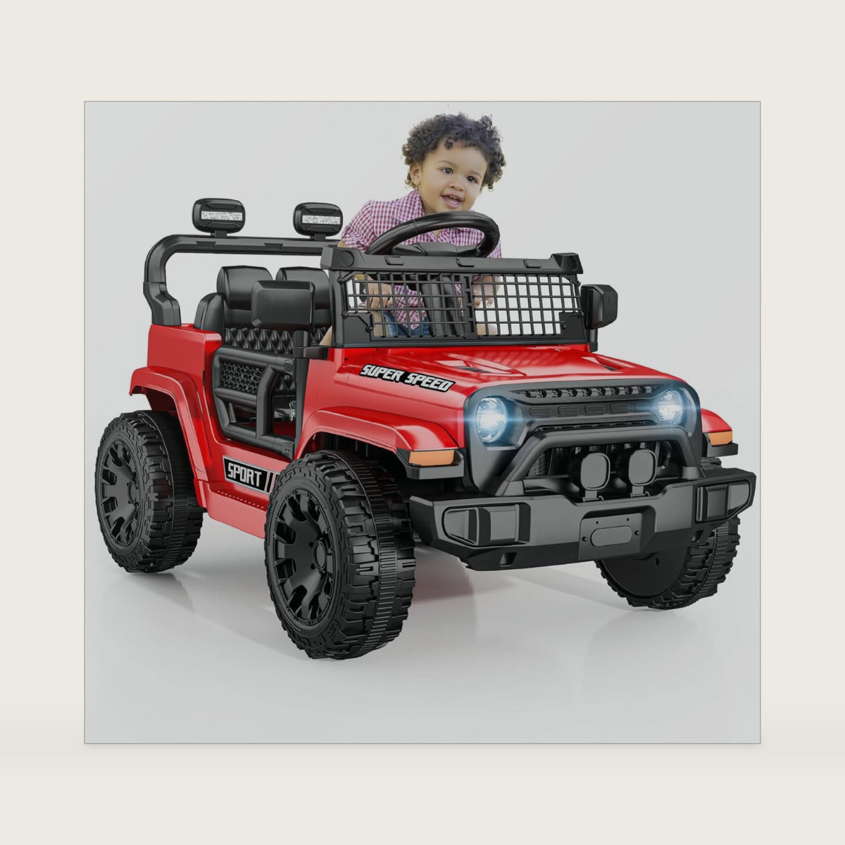 12V Ride on Car for Kids with Parent Remote Control, Red