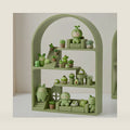 Sliner Green Display Shelf, Blind Box Glow in The Dark Figures Stand