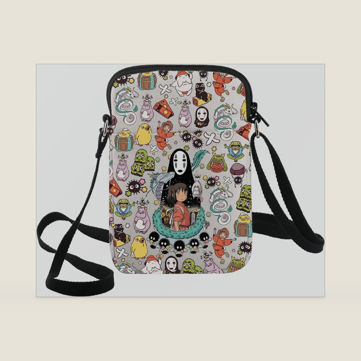 G2TUP No Face & Chihiro Crossbody Bag Japanese Anime Lovers Gift Anime Movie Character Shoulder Bag Cartoon Movie Merch