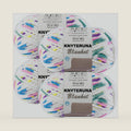 #6 Super Bulky Blanket Yarn for Crocheting - 4 Skeins(Each 10.5oz/300g, 220yds/201m), Chunky Chenille Thick Plush Big Soft Yarn for Crocheting Knitting Blankets, Rainbow & White