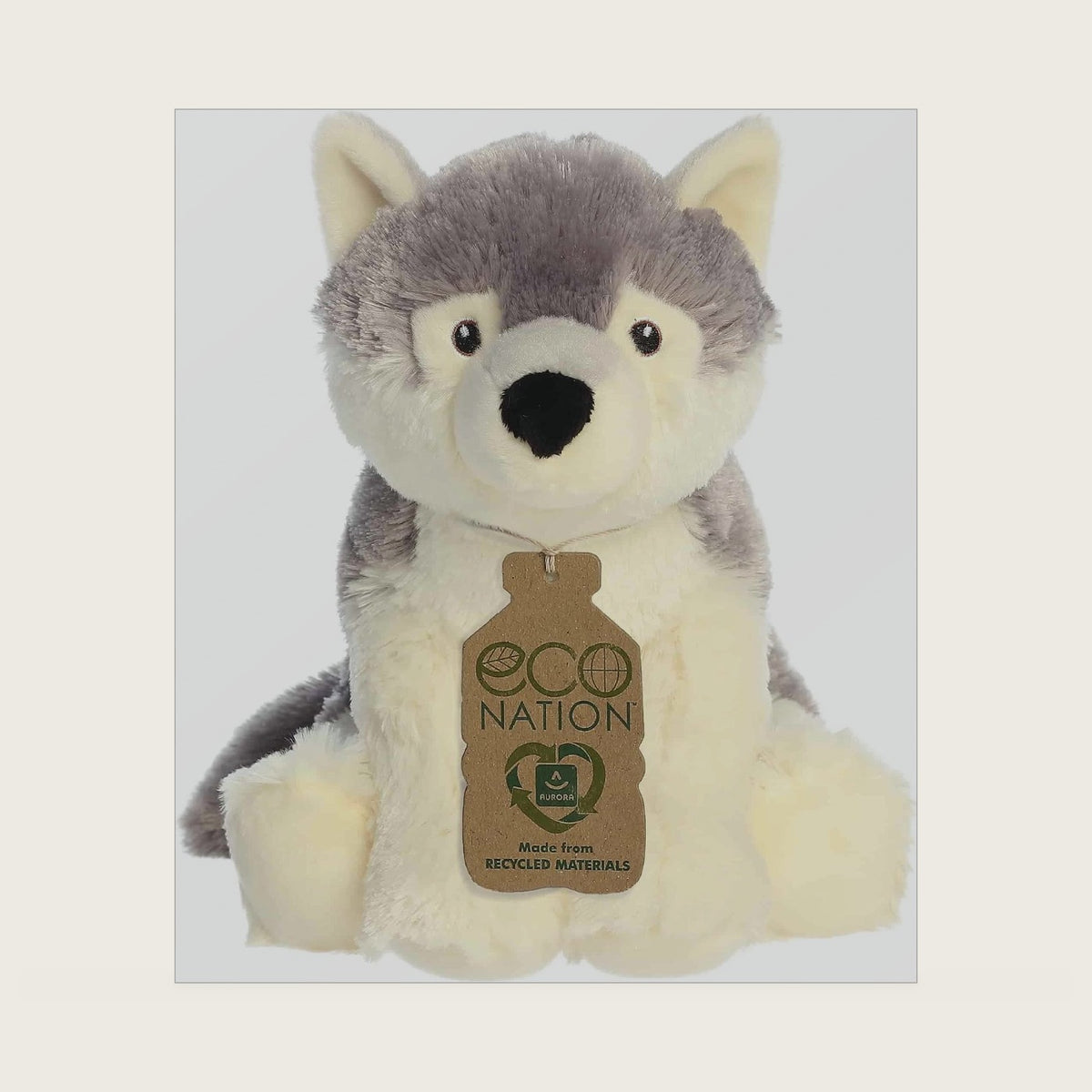 Eco Nation Eco Hugs 10.5" Wolf Responsibly Made Stuffed Animal