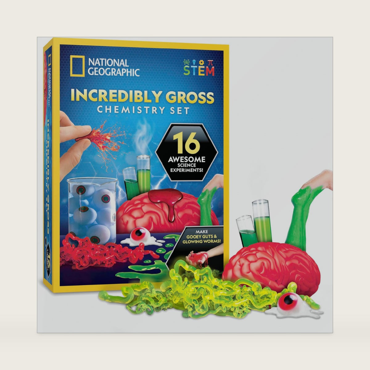 National Geographic Gross Science Kit Chemistry Toy for Ages 8-12