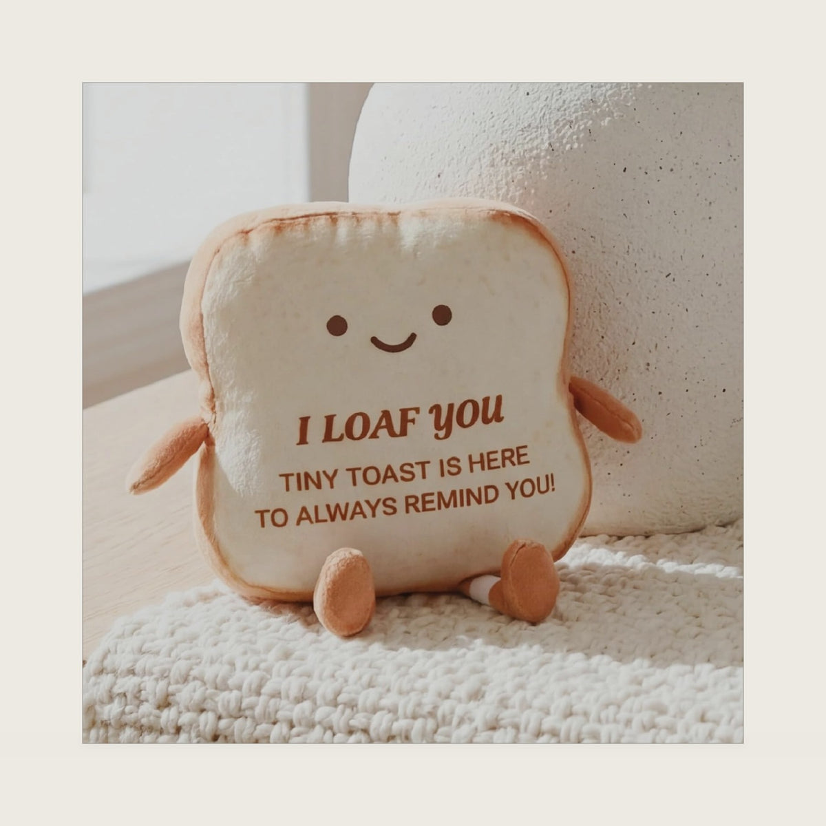 Capoda 7.09" Toast Bread Plush Bread Shape Cute Pillow, I Loaf You