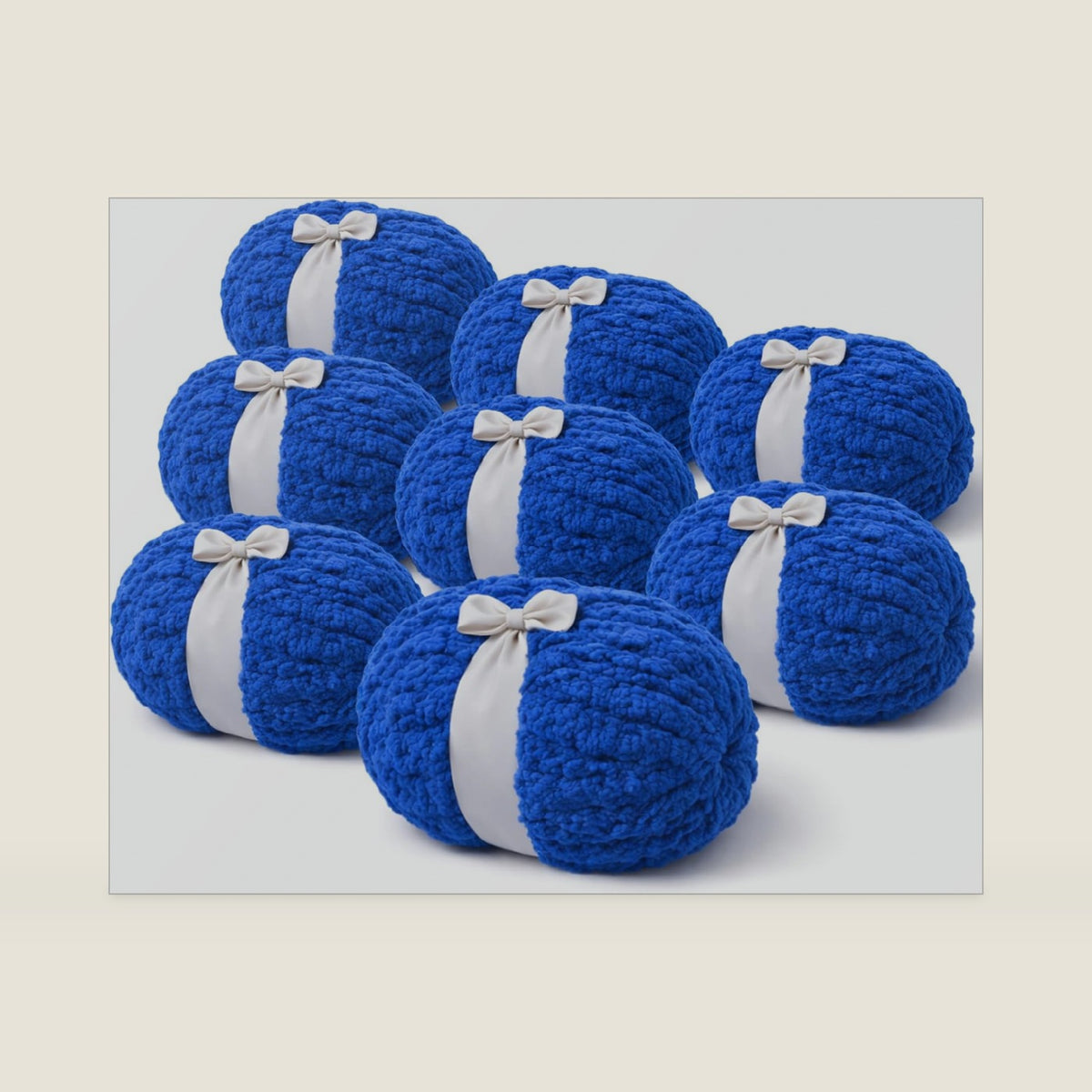 Blue Chunky Chenille Yarn, #8 Jumbo, 8-Pack, 32 Yds/9 Oz Each