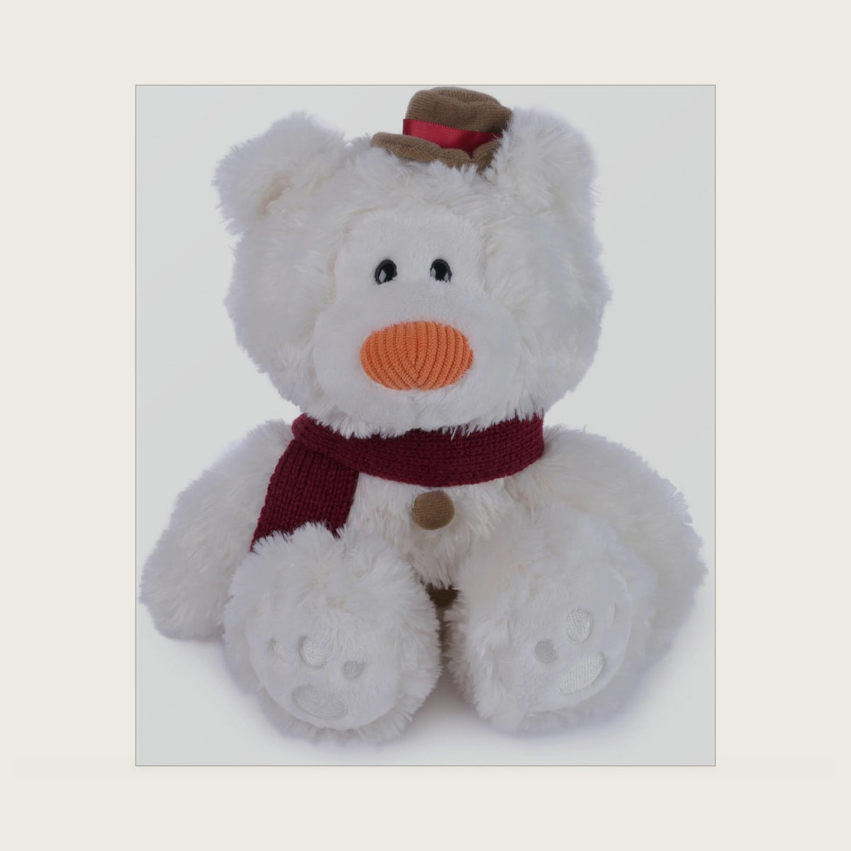 Philbin Snowman 10-Inch Stuffed Animal Plush Toy with Winter Outfit