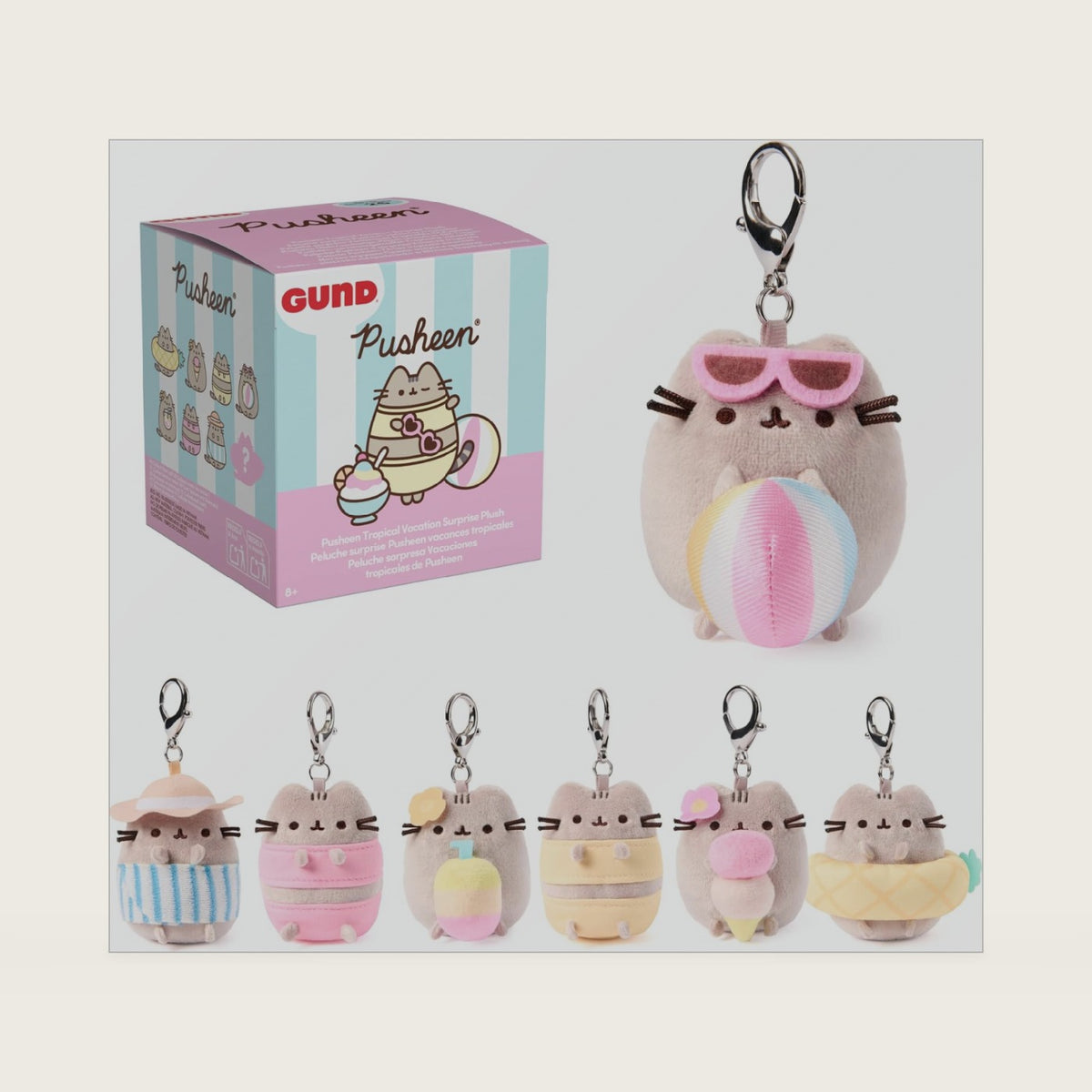 Pusheen Tropical Vacation 3-Inch Surprise Plush (UNbox 1 of 8 Styles)