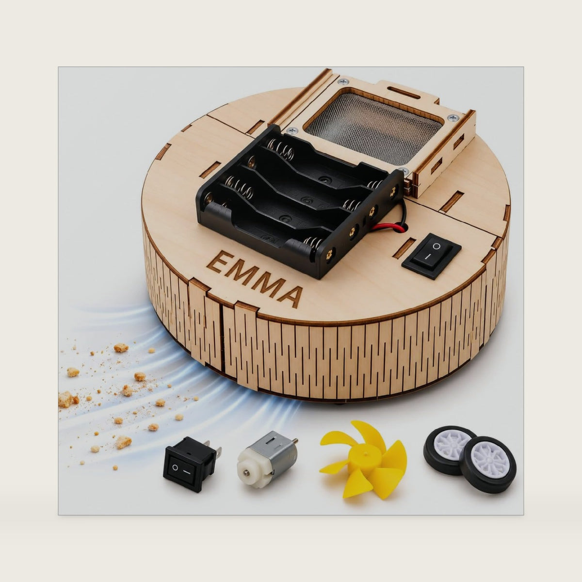 Personalizable DIY Robot Vacuum STEM Kit – Build Your Own Smart Vacuum Robot, Robotics & Engineering Project