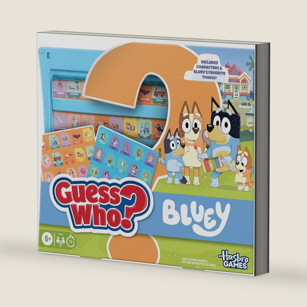 Hasbro Gaming Guess Who? Bluey Edition Game | Bluey Characters and Objects | Fun Kids Board Games for Families | 2 Players | 15 Mins. | Travel Friendly | Ages 6+