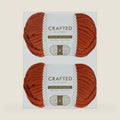 Crafted by Catherine Plush Chenille Yarn for Knitting, Crocheting and Amigurumi - 2 Pack (8.8 oz / 250g, 152 Yards Each Skein), Cinnamon, Gauge 6 Super Bulky