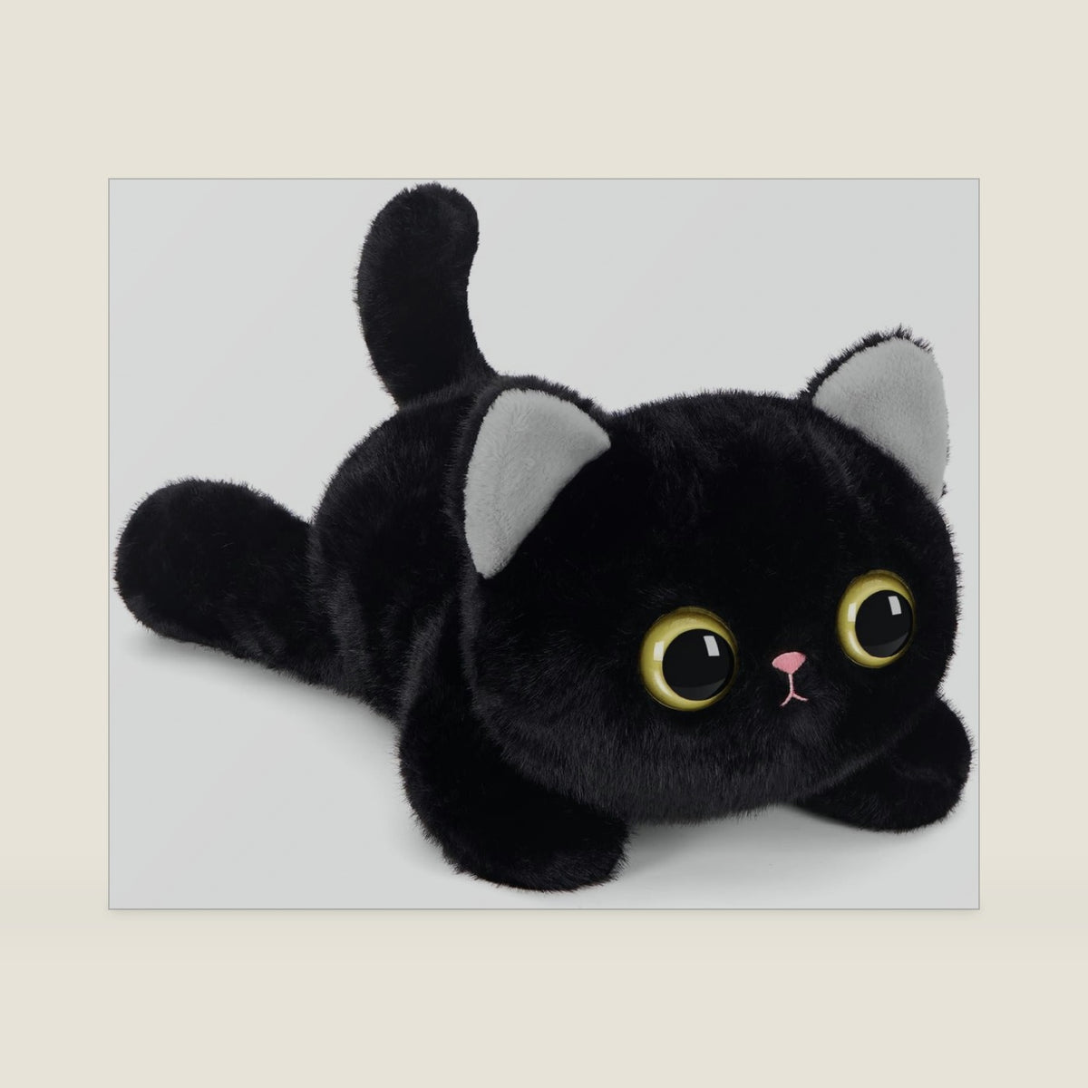 Ditucu Cute Black Cat Plush Soft Kitten Kitty Stuffed Animal Plushies Toys Dolls Gifts for Kids 7.5 inch