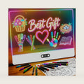 Rechargeable LED Drawing Board for Kids, 16" Light Up Acrylic Dry Erase Led Note Board with Stand, 11 Light Effects Drawing Tablet, Birthday Holiday Toy Gifts for Kids, 12 Markers (White)