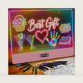 Rechargeable LED Drawing Board for Kids, 16" Light Up Acrylic Dry Erase Led Note Board with Stand, 11 Light Effects Drawing Tablet, Birthday Holiday Toy Gifts for Kids, 12 Markers (Pink)