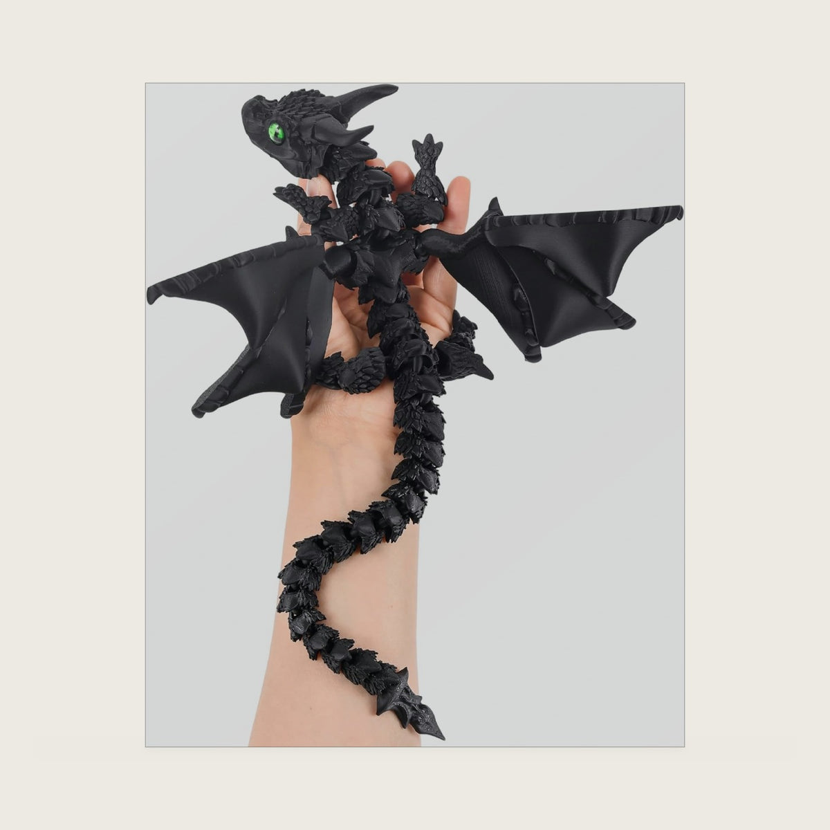 3D Printed Articulated Dragon 12 Inch Flexible Fidget Desk Toy Gift
