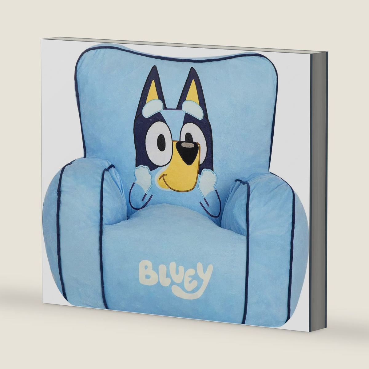 Idea Nuova Bluey Kids Foam Filled Bean Bag Chair, Soft Plush Character Lounge Seat for Bedroom or Playroom