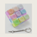 Keyboard Fidget Toy Light up, Fidget Keyboard Clicker with Keycap Keychain