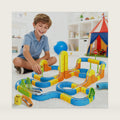 VEAIS Electric Train Set for Kids, 118Pcs 3D Flexible Race Track Sets, Gravity-Defying Motorized Car for Kids,Montessori STEM Train Tracks Toys,Birthday Gifts for Kids Boys Girls Age 3 4 5 6 7 8+