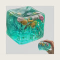 Ice Cube Squishy Stress Balls, Slow-Rising Sensory Fidget with Sea Shells