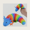 Fidget Slug, 3D Articulated Stretch Salamander Stress Reliever, Sensory Stress Relief for Adults, Pressure Relieving and Anti-Anxiety Office Desk Toy(B)