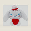 Cinnamoroll 9.5 Inch Valentine's Heart Plush, White Bunny Character with Red Heart and Hat for Anniversary, Sweetest Day, or Spouses Day Gift