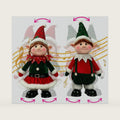 NEROSUN 2 Pack 17” Christmas Elf Animatronics Plush Dolls Singing Dancing