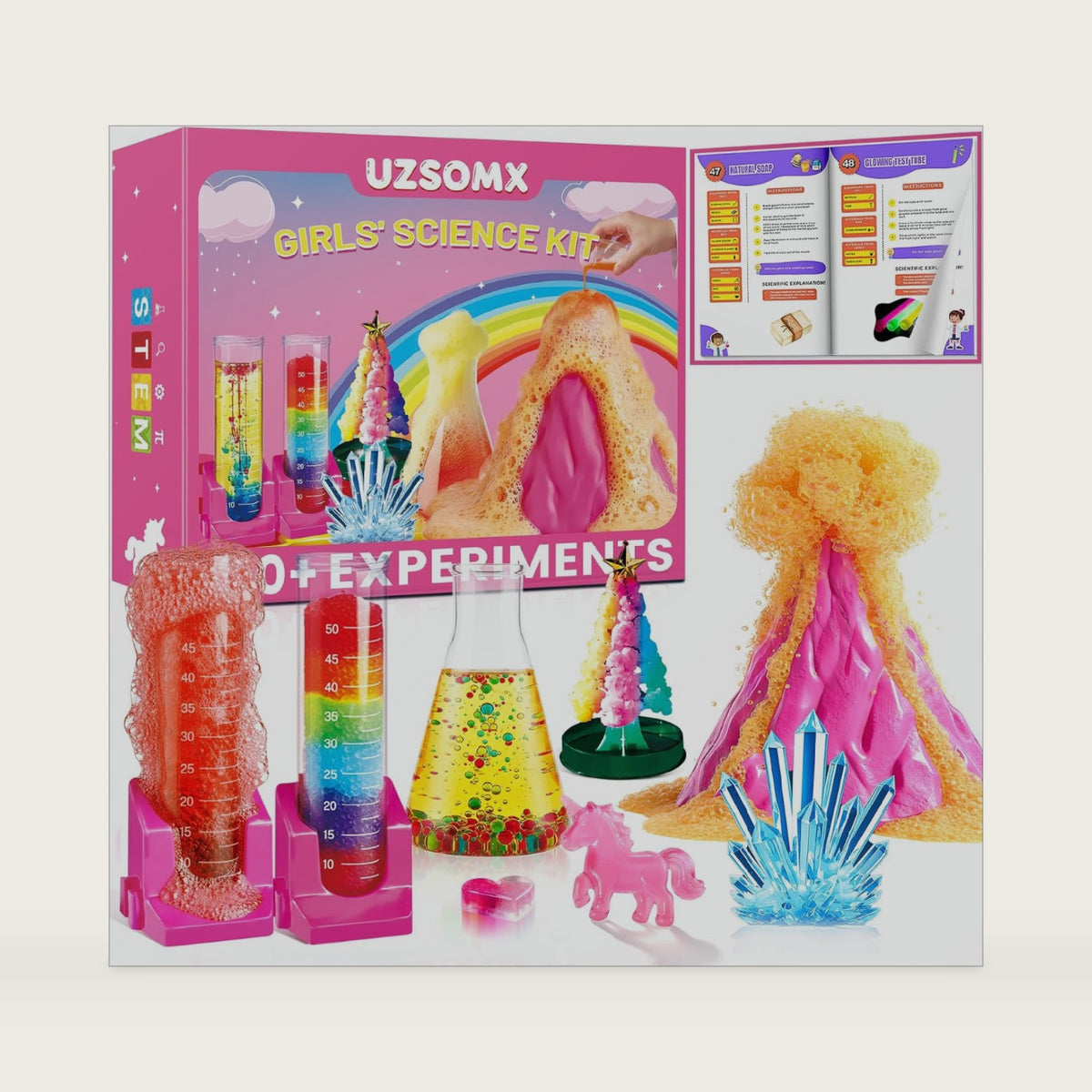 Girls Science Kit for Kids 150+ Educational Projects with Chemistry