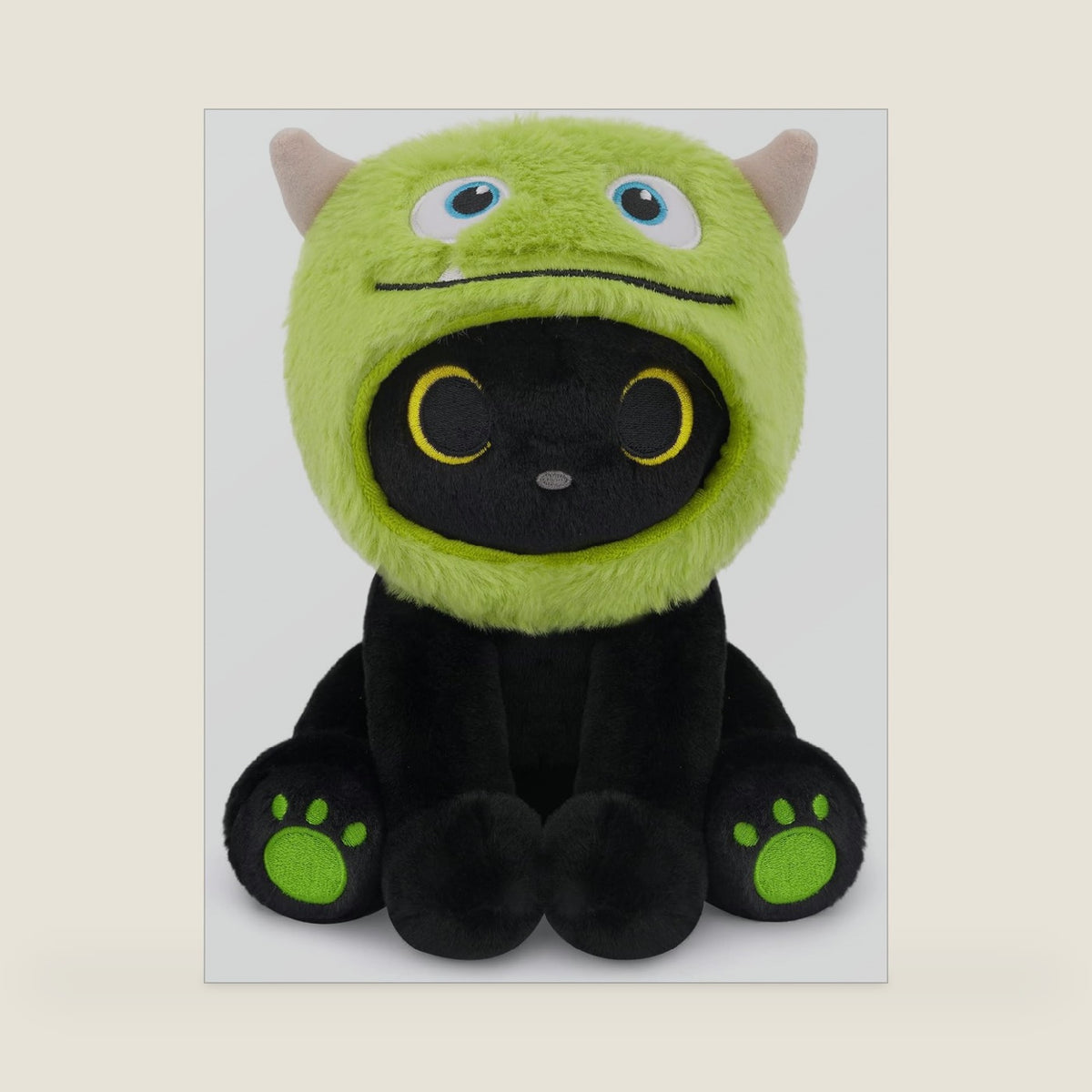Monster Cat Plush - 8" Black Cat Plush Cute Plushies for Kids