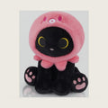 Octopus Plush Toys- 8" Black Cat Cute Plushies with Squid Plush Hood